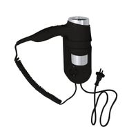 945233058 HOTEL Фен с держателем и розеткой черный BEMETA — фото 1, Фены для общественных мест