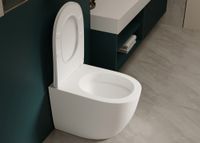 Унитаз ABBER Bequem AC1111TMW приставной белый матовый, безободковый, смыв торнадо — фото 17, Приставные унитазы