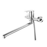 Смеситель для ванны Azario длинный излив, керамический картридж, хром арт-AZ-HU245912 — фото 2, Смеситель для ванны