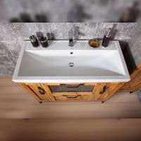 Тумба под раковину напольная Бриклаер ЛОФТ метрополитен грей, 100 см 4627125413377 — фото 6, Тумбы с раковиной