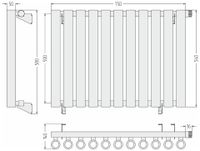 Отопительный радиатор Сунержа Кумир-0 EU50 правый 500х750 11 секций Золотой шёлк арт-32-0351-5011 — фото 5, Радиаторы отопления