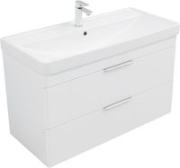 Тумба с раковиной Aquanet Ирис new 100 подвесная 2 ящ. цв. белый глянец 00342095 — фото 5, Тумбы с раковиной