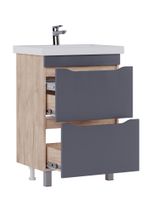 Тумба под раковину VIGO Wave 60 напольная 358 дуб золотой — фото 2, Тумбы под раковину