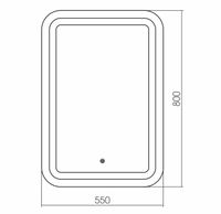 Зеркало ELEGANS (550*800) с сенсорным выключателем 555800 — фото 1, Зеркала в ванную комнату