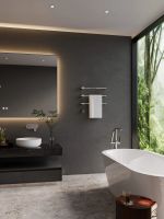 Полотенцесушитель электрический (встраиваемый) 520*506 c терморегуляторм, цвет: хром. арт-AQM3143CR — фото 2, Электрические полотенцесушители