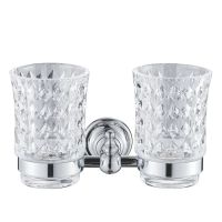 Стакан двойной для ванной комнаты Rose , хром арт-RG1122 — фото 1, Стаканы для зубных щеток