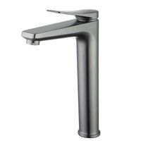 Bronx Смеситель для раковины, выс.монолит.излив225мм дон.клап.Click/Clack,р/ОД, графит, LM, арт-LM3709GM — фото 1, Смесители для раковины