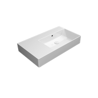 раковина подвесная/накладная KUBE X 80x47 топ слева белый арт-9457111 — фото 2, Раковины подвесные