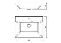 Товар: Раковина Азур 60 / сл SP-00001914 - фото 3 Раковина Азур 60 / сл SP-00001914 — фото 3, Раковины встраиваемые сверху