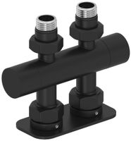 Вентиль Вентиль Сунержа 2х1/2" прямой скрытый-скрытый EU50 Матовый чёрный арт-31-1417-1234 — фото 3, Комплектующие для полотенцесушителей