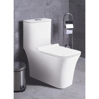 Унитаз-моноблок AZARIO STOUN 405х750х780 напольный, безободковый, в комплекте с сиденьем дюропласт микролифт, белый арт-AZ-1109 — фото 15, Напольные унитазы