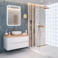 Столешница из массива NORDIC 100 см /ясень/ с отв. под раковину/AQUA DE MARCO 4100CNOR/Y — фото 3, Столешницы под раковину