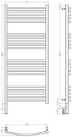 Полотенцесушитель электрический Сунержа Богема 3.0 выгнутая 1200х500 МЭМ левый Тёмный титан муар 15-5802-1250 — фото 3, Электрические полотенцесушители