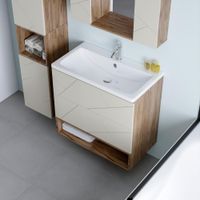 Товар: Тумба с раковиной и нишей Бриклаер КРИСТАЛЛ 80L, латте/дуб крафт табачный - фото 7 Тумба с раковиной и нишей Бриклаер КРИСТАЛЛ 80L, латте/дуб крафт табачный — фото 7, Тумбы с раковиной