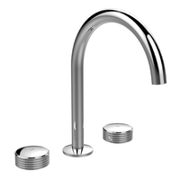 Смеситель для раковины, Fima Carlo Frattini, Texture Collection, тип открывания воды-вентильный, тип регулирования воды-керамическая кран-букса, монтаж-на раковину/столешницу, отверстия для монтажа-3, высота, мм-269, вынос излива, мм-196, тип излива-поворотный, донный клапан-есть, тип подводки-гибкая, стандарт подвода воды-1/2", накладки на ручки- заказываются отдельно, цвет-шампань брашированная арт-F5611VHS — фото 1, Смесители для раковины