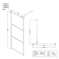Душевая перегородка Niagara Nova (90х195) черный матовый,стекло прозрачное,1 место арт-NG-688-90BLACK — фото 10, Душевые перегородки