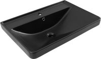 Раковина Aquanet Ирис 70 черная матовая арт-00329248 — фото 4, Раковины встраиваемые сверху