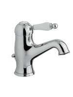 Смеситель для раковины, Cisal, Arcana Empress, тип открывания воды-однорычажный, отверстия для монтажа-1, вынос излива, мм-128, донный клапан-есть, цвет-Gold арт-EM00051024 — фото 1, Смесители для раковины