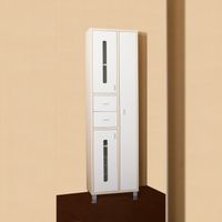 Пенал Бриклаер БАЛИ 57 см, светлая лиственница/белый 4627125412400 — фото 1, Пеналы для ванной комнаты