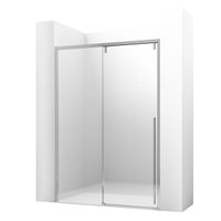 Дверь в нишу Ambassador Intense 110021102IX (130х200) хром,стекло прозрачное,раздвижная,1 место — фото 1, Раздвижные душевые двери