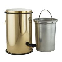 Товар: COMPLEMENTI Ведро мусорное 5л, D21, H32 cm, золото 21958 - фото 3 COMPLEMENTI Ведро мусорное 5л, D21, H32 cm, золото 21958 — фото 3, Мусорные ведра