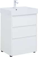 Тумба под раковину Aquanet Nova Lite 60 белый глянец (3 ящика) арт-00302469 — фото 11, Тумбы под раковину