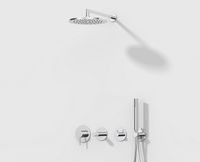 Origin Набор встроенной душевой системы на 3 потребителя хром VITRA арт-A49286EXP — фото 1, Встраиваемые душевые комплекты
