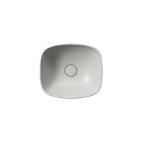 раковина накладная NUBES 40x35 без перелива серый матовый арт-978517 — фото 1, Раковины накладные