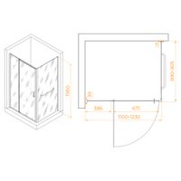 Душевой уголок RGW PA-078-1B (RGW PA-008B + Z-060-2B) 1100x900 3508078119-14 — фото 1, Душевые уголки