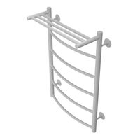 Полотенцесушитель водяной AZARIO VERONA 500/800 с полкой, 5 секций, нижнее/диагональное подключение, 1/2", белый арт-AZ83862PW — фото 1, Водяные полотенцесушители