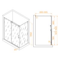 Душевой уголок RGW TO-44-1 (TO-14 + Z-060-2) 1600x900 020744169-11 — фото 1, Прямоугольные душевые уголки