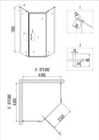 Товар: Душевое ограждение Niagara Nova NG-6605-08 (90х90х195) трапеция,хром,дверь распашная,стекло прозрачное,1 место арт-66050811 - фото 7 Душевое ограждение Niagara Nova NG-6605-08 (90х90х195) трапеция,хром,дверь распашная,стекло прозрачное,1 место арт-66050811 — фото 7, Душевые уголки трапеция
