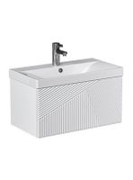 Тумба под раковину VELVEX Edge 700-0-1 (9696) навесная белый глянец арт-tp.EDG.9696.70.1Y белый глянец — фото 1, Тумбы под раковину