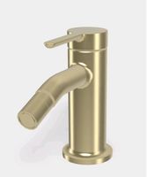 Смеситель для биде, Fima Carlo Frattini, Snap, тип открывания воды-однорычажный, тип регулирования воды-керамический картридж, отверстия для монтажа-1, высота, мм-124, вынос излива, мм-104, материал ручки-металл, цвет ручки-в цвет смесителя, донный клапан-есть, тип подводки-гибкая, цвет-шампань брашированная арт-F3112HS — фото 1, Смесители для биде