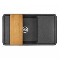Мойка для кухни Беллис 87 870x510x250 мм, прямоуг., графит 1A724832BS210 — фото 3, Кухонные мойки
