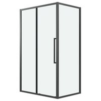 Душевое ограждение Grossman Cosmo 100.K33.02.120.21.00-200.K33.02.100.21.00 (120х100х195) раздвижная,черный матовый,стекло прозрачное,2 места арт-120.K33.02.1210.21.00 — фото 1, Прямоугольные душевые уголки