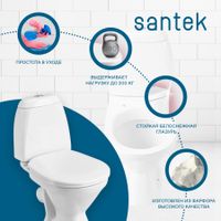 РИМИНИ Унитаз-компакт (эконом.), 1-режимный., сиденье полипропилен САНТЕК 1WH111758 — фото 7, Напольные унитазы