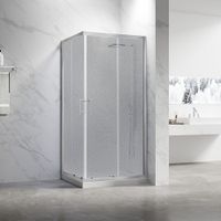 Душевой угол Veconi Rovigo RV-27CH, 1000х900х1900, хром, стекло pear RV27CH-10090-02-C8 — фото 1, Прямоугольные душевые уголки