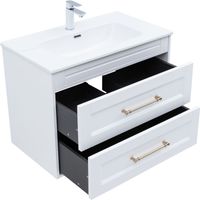 Товар: Тумба с раковиной Aquanet Бостон new 80 (Flash) цв.белый сатин, ручки золото 00347846 - фото 5 Тумба с раковиной Aquanet Бостон new 80 (Flash) цв.белый сатин, ручки золото 00347846 — фото 5, Тумбы с раковиной