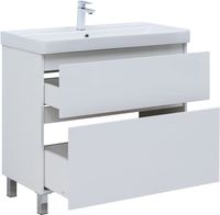 Товар: Тумба под раковину Aquanet Вега 90 напольная, белый глянец 00344124 - фото 4 Тумба под раковину Aquanet Вега 90 напольная, белый глянец 00344124 — фото 4, Тумбы под раковину