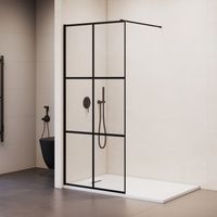 Душевая перегородка RGW WA-011B 90x200, профиль черный, стекло прозрачное(Принт)/8 мм, арт-35101190-84 — фото 2, Душевые перегородки