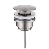 Донный клапан ABBER AF0012SP без перелива, фиксированный, сатин — фото 1, Донные клапаны