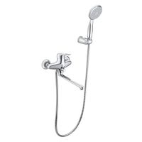 Luna Смеситель для ванны, плоск.пов.излив 200мм лейка, р/ОД, хром, LM, арт-LM4113C — фото 1, Смеситель для ванны