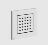 Форсунка, Gessi, Body Jets, боковая, форма-прямоугольная, ширина, мм-98, глубина, мм-10, высота, мм-98, тип установки-встраиваемая, регулируемая, угол поворота-11, внутреннюю часть-необходимо заказать, цвет-хром арт-32984.031 — фото 1, Душевые форсунки