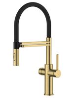 Agger Elegant смеситель для кухни однорычажный с каналом для питьевой воды и гибким изливом, золото матовое арт-A3252599 — фото 2, Смесители для кухни