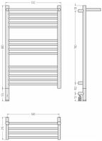 Полотенцесушитель электрический Сунержа Богема 3.1 с полкой 800х500 МЭМ левый Матовый белый арт-30-6006-8050 — фото 3, Электрические полотенцесушители