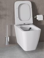 Agger Унитаз подвесной безободковый белый с инсталляцией, микролифт, кнопка смыва белая арт-ATI04100+APB288 — фото 6, Комплекты унитаз + инсталляция