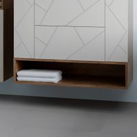 Ниша для тумбы Бриклаер КРИСТАЛЛ 90 см, дуб крафт табачный 4627125416880 — фото 1, Тумбы с раковиной