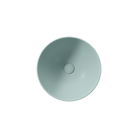 раковина накладная PURA Ø42 h22 без перелива голубой матовый арт-885215 — фото 1, Раковины накладные