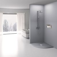 Поддон для душа из искусственного камня VST-4SQ9090G, 900*900*25, серый — фото 1, Душевые поддоны из искусственного камня